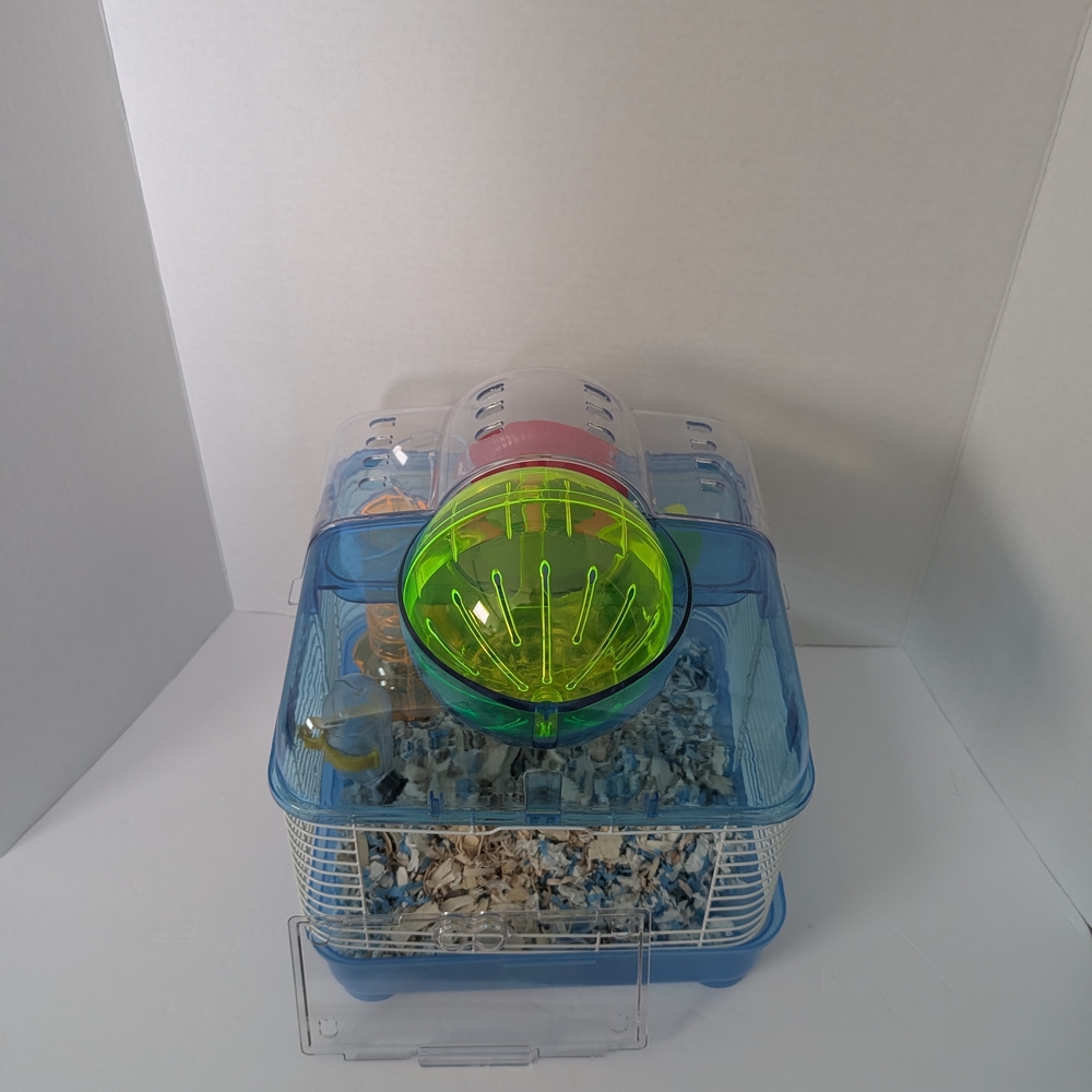 Colorful Small Animal Cage with Wheel